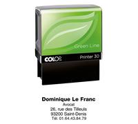 Colop Tampon encreur personnalisable Printer 30 Green Line - 5 lignes