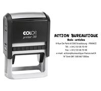 Colop Tampon encreur personnalisable Printer 38 - Noir - 7 lignes