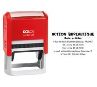 Colop Tampon encreur personnalisable Printer 38 - Rouge - 7 lignes
