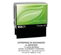 Colop Tampon encreur personnalisable Printer 40 Green Line - 6 lignes