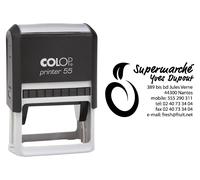 Colop Tampon encreur personnalisable Printer 55 - Noir - 8 lignes
