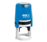 Colop Tampon encreur rond personnalisable Printer R30 - Bleu - 5 lignes