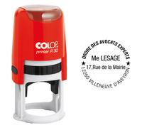 Colop Tampon encreur rond personnalisable Printer R30 - Rouge - 5 lignes