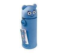 Colop Trousse à crayons Marky – Silicone souple et résistant, design emoji – Bleu