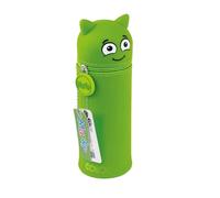 Colop Trousse à crayons Marky motif emoji verte silicone souple et résistante extensible