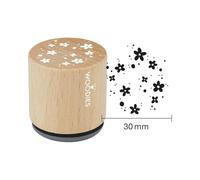 COLOP Woodies Tampon en bois - Petites fleurs, taille de l'empreinte 30mm