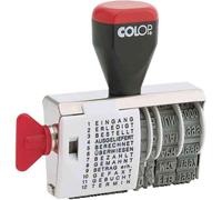 Colop Tampon dateur 04000-WD – Texte fixe, date 4 mm, bande de mots (12 formules)