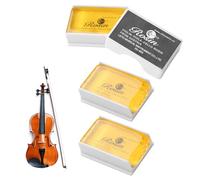 Colophane Naturel Violon Violoncelle 3 Pièces, Rosin à Faible Poussière pour Amélioration du Son, Résine Naturelle Anti-Poussière, Accessoire pour Instruments à Cordes Frottées avec Boîte de Rangement