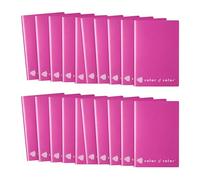 color 4 color - Cahiers Maxi Format A4 (21 cm x 29,7 cm) | 20 + 1 feuilles | Pages 80 + 4 | Papier 80 g/m² | Cahier école primaire moyenne supérieure | Couverture unicolore (20, rose, B)