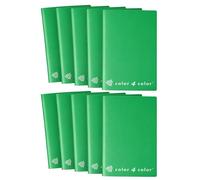 color 4 color - Cahiers Maxi Format A4 (21 cm x 29,7 cm) | 20 + 1 feuilles | Pages 80 + 4 | Papier 80 g/m² | Cahier école primaire moyenne supérieure | Couverture unicolore (10, vert, B)