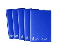 color 4 color - Cahiers Maxi Format A4 (21 cm x 29,7 cm) | 20 + 1 feuilles | Pages 80 + 4 | Papier 80 g/m² | Cahier école primaire moyenne supérieure | Couverture unicolore (5, bleu, B)