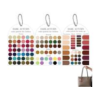 Color Analysis Swatches 12 Season Personal Neutral Analysis Card | Color Matching Guide Template for Outfit Styling Wardrobe Planning Autumn Summer Winter Harvest