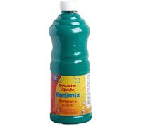 Lefranc Bourgeois - Gouache liquide Redimix pour enfants - Bouteille 1L - Vert émeraude