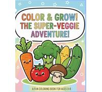 Color and Grow: The Super-Veggie Adventure: 30 Simple Cute Veggie Pages