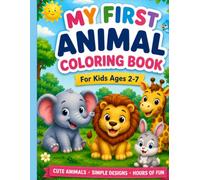 Color and Learn Animals Coloring Book for Kids: Cute Animal Reference Pictures and Easy Coloring Pages for Toddlers and Preschool Kids Ages 3-8