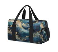 Color Art Sac de sport abstrait marbré pour enfants, filles, garçons, femmes, hommes, pour la nuit, le week-end, sac de voyage, sac de sport décontracté