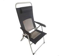 Color Baby AKTIVE 62678 Chaise Pliante de Plage, Camping, siège Bas, sans Tuyau Avant, portée 110 kg, poignée de Transport, Structure en Aluminium, chaises de Camping Pliantes légères, 46
