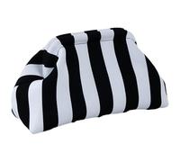 Color Block Clutch Purse - Woven Nylon Polyester Handbag | Compact Summer Bag - Kiss Lock Closure Stripe Design - Women’s Dumpling Tote Casual Beach Evening Gift Wedding Accessory