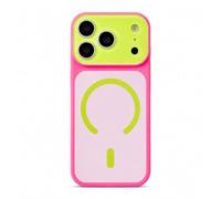 Color Block Magnetic Phone Case for Iphone 17 16 15 14 13 Pro Max (17 Air,Light Pink)