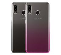 Pack Coques Souples pour Galaxy A20e Ultra Résistant Color Block Noir