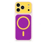 Color Block Phone Case for iPhone, Contrast Candy Color Slim Protective Cover with Camera Protection, Stylish Dopamine Two Tone Phone Case for Women Girls (#6,15 Pro)