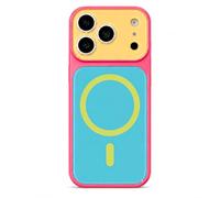 Color Block Phone Case for iPhone, Contrast Candy Color Slim Protective Cover with Camera Protection, Stylish Dopamine Two Tone Phone Case for Women Girls (#10,16)