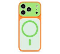 Color Block Phone Case for iPhone, Contrast Candy Color Slim Protective Cover with Camera Protection, Stylish Dopamine Two Tone Phone Case for Women Girls (#4,17 Pro Max)