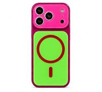 Color Block Phone Case for iPhone, Contrast Candy Color Slim Protective Cover with Camera Protection, Stylish Dopamine Two Tone Phone Case for Women Girls (#2,16 Pro Max)