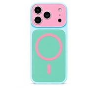 Color Block Phone Case for iPhone, Contrast Candy Color Slim Protective Cover with Camera Protection, Stylish Dopamine Two Tone Phone Case for Women Girls (#11,15 Pro Max)
