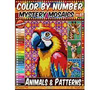 Color by Number - Animals and Patterns - Mystery Mosaic Coloring Book - Vol. 07: 20 Designs in Pixel Art - Relaxing Animal Portraits With Beautiful Pattern Art
