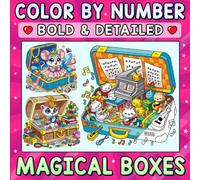 Color By Number Bold & Detailed Magical Boxes: Secret Tiny Worlds Filled with Cute Animals and Enchanting Scenes