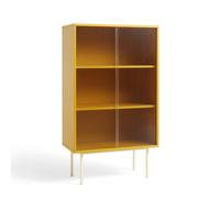 Color Caisson Armoire Haute Avec Portes Vitrées Jaune
