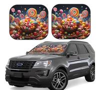 Color Candy Pare-soleil de voiture 2 pièces pliable pour pare-brise avant de voiture universel