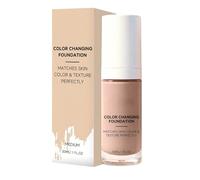 Color Change Foundation- Hydrating Makeup Base, Temperature Sensitive Color Matching Cream | Long Lasting Natural Finish, Intelligent Concealer Blend Home Travel Vacation Concerts