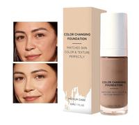 Color Change Foundation, Moisturizing Makeup Base, Concealer Cosmetic Tool with Strong Effect, Brightening Utility with Smooth Texture, Accessory with Modern Style, Beauty Solution 30ml