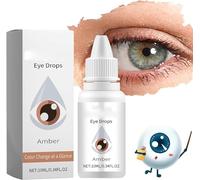 Color Changing Eye Drops, IrisInk Eye Drops, Nurbini Irisink Color Changing Eye Drops, Eye Color Changing Drops, Fancy Drops Change Your Eye Color, 10ML. (Amber)