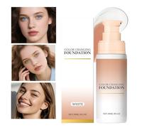 Color Changing Foundation, Full Coverage Face Corrector Tinted Moisturizer, 3.39 Inch 30ml Hydrating Cream & Versatile, Nourishing Brightening for Sensitive Skin, Stage, Travel, Girl Festival, Adults