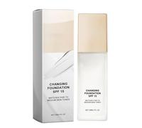 Color Changing Foundation, Liquid Face Concealer, Hydrating Smooth Blend Soft Texture Lasting Wear Natural Glow, Makeup Base for Women Girls Get Ready Party Work, 30Ml, White