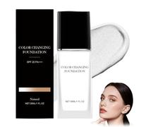 Color Changing Foundation, Microcapsules Colour Changing Foundation for Mature Skin, Creates Flawless and Delicate Finish, Long Lasting Waterproof Hydrating Coverage, Concealer Cream (1pc-Natural)