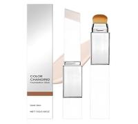 Color Changing Foundation Stick, 2 En 1 Fond de Teint Color Changing Stick avec Pinceau, Korean Crème de Recouvrement Hydratante et Légère, Full Coverage Concealer, pour tous les types de peau