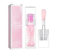 Color Changing Lip Oil, PH, Huile à lèvres changeante - Shimmer With Big Brush Hydrating Temperature - Huile de lèvres claire et nourrissante - Baume à lèvres gercé