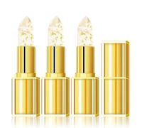 Color Changing Lipstick,Rouge à lèvres changeant de couleur,Lipstick Color Changing Long Lasting 24H- Gold Crystal pH Chapstick,Transfer-Proof,Moisturizing Glossy Shine Lip Gloss (3PC)