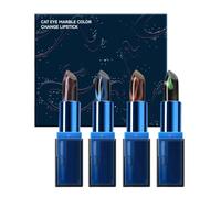 Color Changing Lipstick Set - 4-Pack Long Lasting PH Moisturizer | Magic color-changing lipstick set features a lightweight, hydrating formula that adapts to your natural pH for a personalized