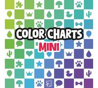 Color Charts Mini: Cute Swatch Book for Markers, Colored Pencils, Gel Pens & More | 48 Swatches per Page (2,304 Color Palettes) | 12 Printed Black ... with Page Numbers & Table of Contents