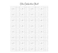 Color Combination Chart: 1600 Flower Blending Combination Swatch Chart 4 Color Blends In This Palette Mix 50 Single-Sided Pages For Colorist Reference