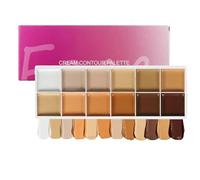 Color Corrector Palette, 12-Color Cream Concealer Foundation, Full Coverage Makeup Kit, Lightweight Texture, Travel-Friendly Compact, for Women Artists, Prom, Bridal, Office Use