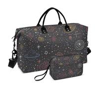 Color Cosmic Planet Sac de sport avec trousse de toilette pour entraînement pliable, Planète cosmique couleur, 1 size