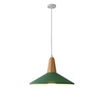 Color Danish Ceiling Chandelier, Minimalist Nordic Lighting Fixture, Personalized Middle Hanging Light. Pendant Lamp for Kitchen Island, Restaurant, Living Room, Balcony(Green)