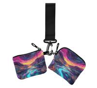 Color Dream Lot de 2 portefeuilles fluorescents Star River pour femme avec poche zippée pour le travail et les voyages, Color Dream Fluo Star River, 1 size, Décontracté