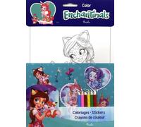 Color Enchantimals: Coloriages, stickers, avec des crayons de couleur